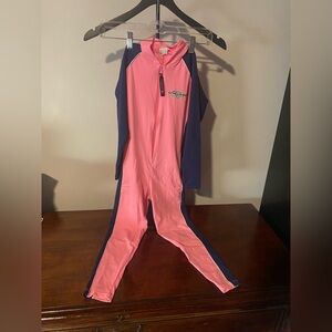 Stingray Pink & Navy Full Body Swimsuit / Wetsuit Youth 8